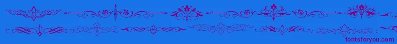 Fonte Natvignettetwo – fontes roxas em um fundo azul