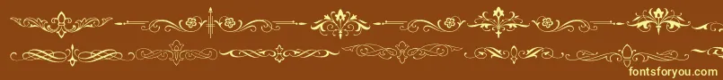fuente Natvignettetwo – Fuentes Amarillas Sobre Fondo Marrón