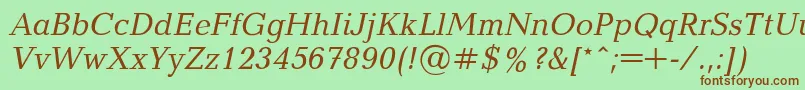 Balticai Font – Brown Fonts on Green Background