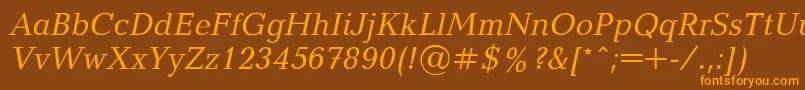 Balticai Font – Orange Fonts on Brown Background