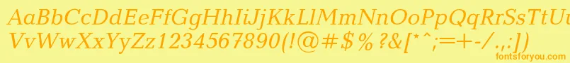 Balticai Font – Orange Fonts on Yellow Background