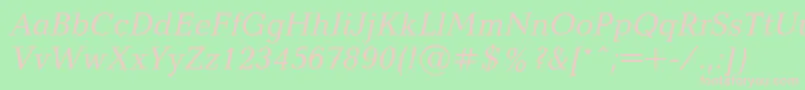 Balticai Font – Pink Fonts on Green Background
