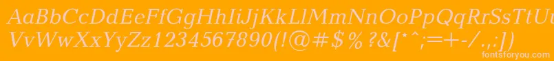 Balticai Font – Pink Fonts on Orange Background