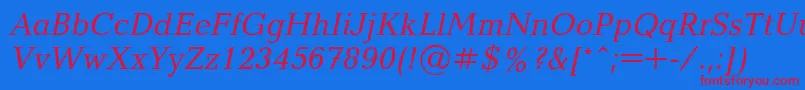 Balticai Font – Red Fonts on Blue Background