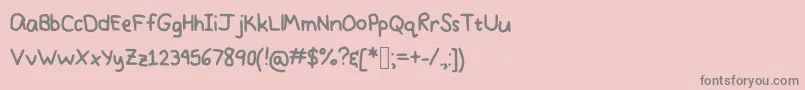 PrettyPastel Font – Gray Fonts on Pink Background