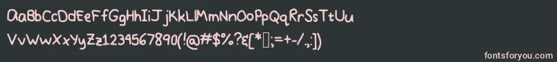 PrettyPastel Font – Pink Fonts on Black Background