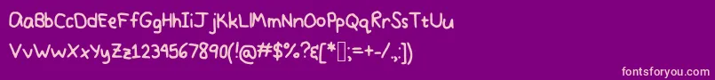 PrettyPastel Font – Pink Fonts on Purple Background