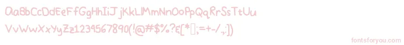PrettyPastel Font – Pink Fonts on White Background