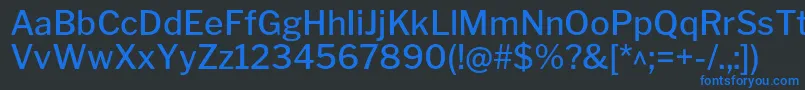 LibrefranklinMedium Font – Blue Fonts on Black Background