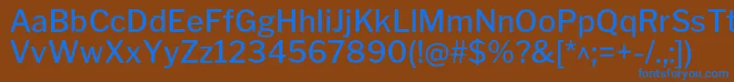 LibrefranklinMedium Font – Blue Fonts on Brown Background