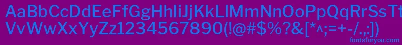 フォントLibrefranklinMedium – 紫色の背景に青い文字