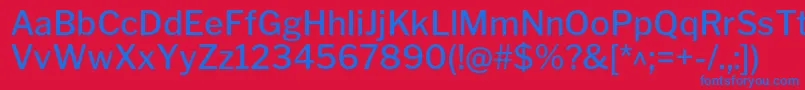 LibrefranklinMedium Font – Blue Fonts on Red Background