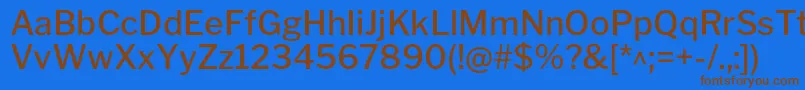 LibrefranklinMedium Font – Brown Fonts on Blue Background