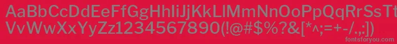 フォントLibrefranklinMedium – 赤い背景に灰色の文字