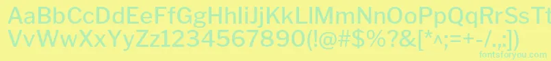 LibrefranklinMedium Font – Green Fonts on Yellow Background