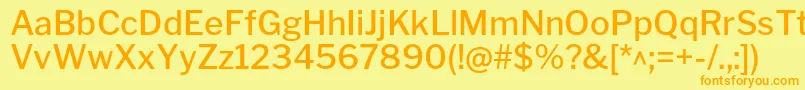 LibrefranklinMedium Font – Orange Fonts on Yellow Background