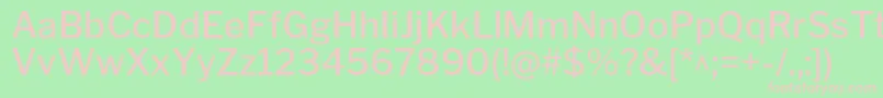 フォントLibrefranklinMedium – 緑の背景にピンクのフォント