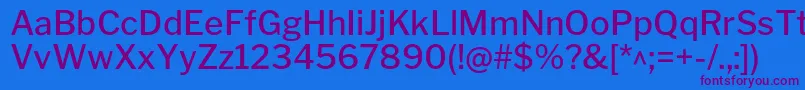 LibrefranklinMedium Font – Purple Fonts on Blue Background
