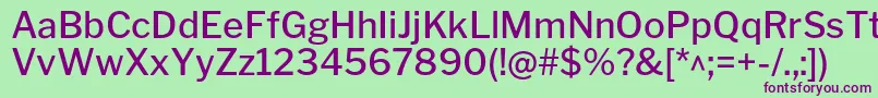 LibrefranklinMedium Font – Purple Fonts on Green Background