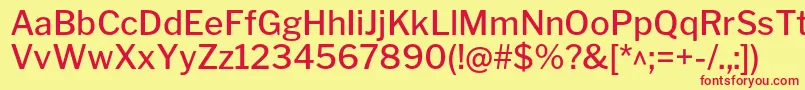 Шрифт LibrefranklinMedium – красные шрифты на жёлтом фоне