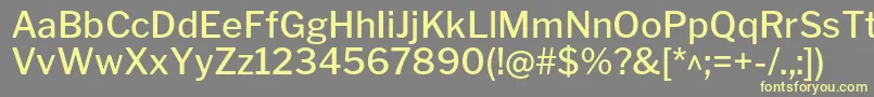 LibrefranklinMedium-fontti – keltaiset fontit harmaalla taustalla