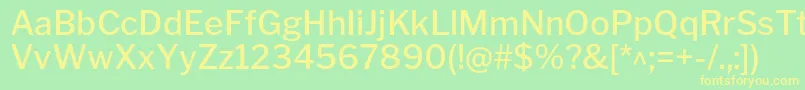 LibrefranklinMedium Font – Yellow Fonts on Green Background