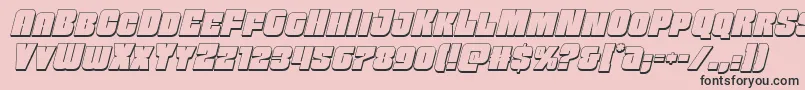 フォントFunkmachine3Dital – ピンクの背景に黒い文字