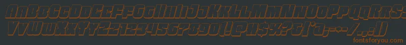 Шрифт Funkmachine3Dital – коричневые шрифты на чёрном фоне