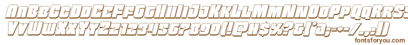 Funkmachine3Dital Font – Brown Fonts on White Background