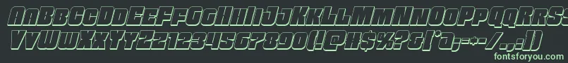 Funkmachine3Dital Font – Green Fonts on Black Background