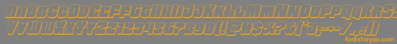 Fonte Funkmachine3Dital – fontes laranjas em um fundo cinza