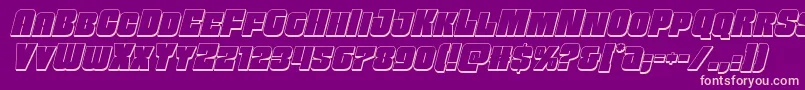 Funkmachine3Dital Font – Pink Fonts on Purple Background