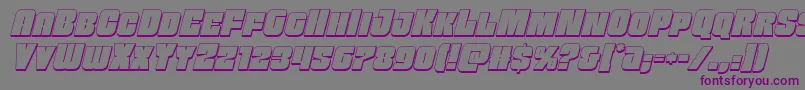 Funkmachine3Dital-Schriftart – Violette Schriften auf grauem Hintergrund
