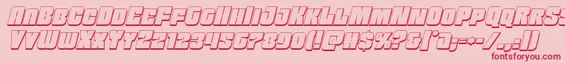 Funkmachine3Dital Font – Red Fonts on Pink Background