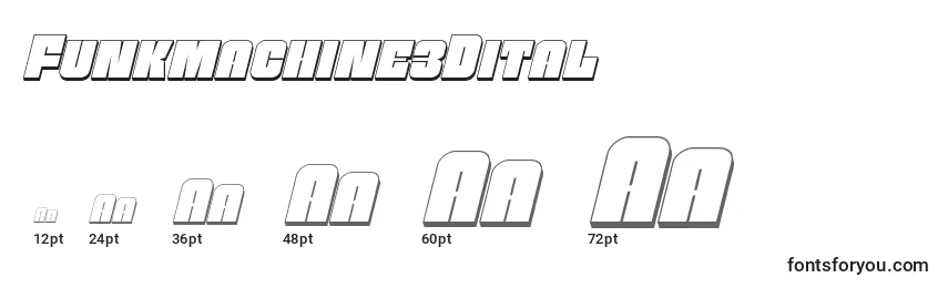 Funkmachine3Dital Font Sizes