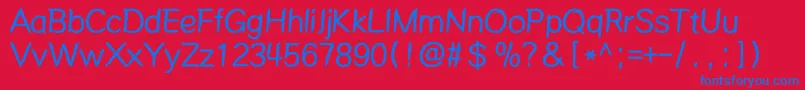 Mdalong Font – Blue Fonts on Red Background