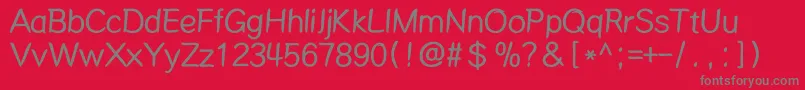 Mdalong Font – Gray Fonts on Red Background
