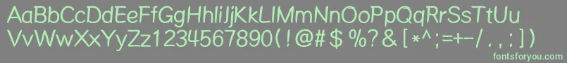 Mdalong Font – Green Fonts on Gray Background
