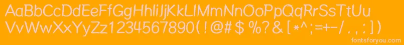 Mdalong Font – Pink Fonts on Orange Background