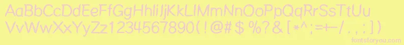 Mdalong Font – Pink Fonts on Yellow Background