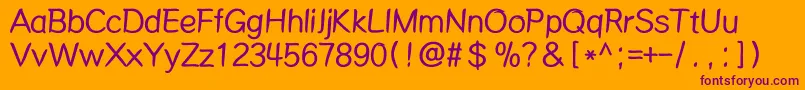 Mdalong Font – Purple Fonts on Orange Background