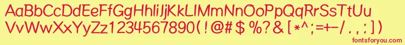 Mdalong Font – Red Fonts on Yellow Background