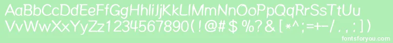 Mdalong Font – White Fonts on Green Background