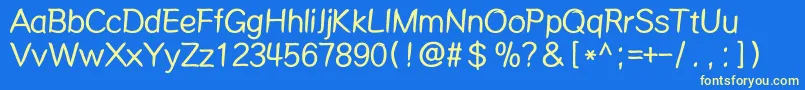 Mdalong Font – Yellow Fonts on Blue Background