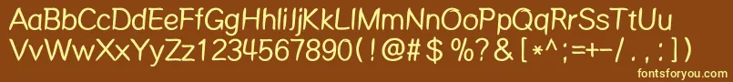 fuente Mdalong – Fuentes Amarillas Sobre Fondo Marrón
