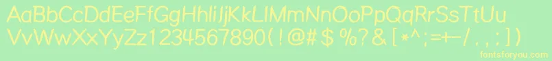 Mdalong Font – Yellow Fonts on Green Background