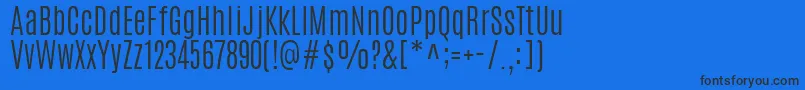 AntonioLight Font – Black Fonts on Blue Background