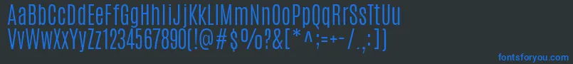 AntonioLight Font – Blue Fonts on Black Background