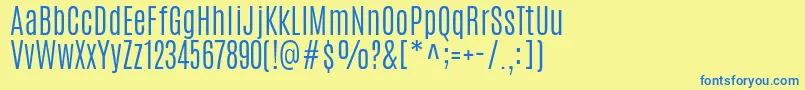 AntonioLight Font – Blue Fonts on Yellow Background