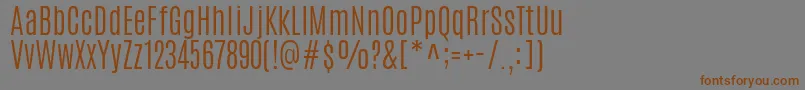 AntonioLight Font – Brown Fonts on Gray Background